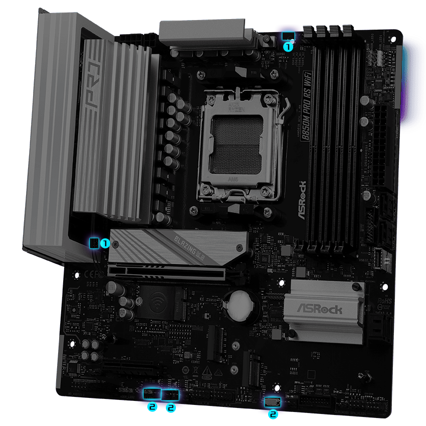 ASRock B850M PRO RS WIFI AM5 Micro ATX Motherboard - Newegg.ca